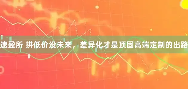 速盈所 拼低价没未来，差异化才是顶固高端定制的出路